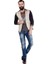 Cipo&Baxx CJ126 Kolları Penye Bej Erkek Spor Blazer Ceket 1