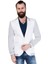 Cipo&Baxx CJ126 Kolları Penye Beyaz Erkek Blazer Spor Ceket 1