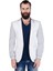 Cipo&Baxx CJ126 Kolları Penye Beyaz Erkek Blazer Spor Ceket 2