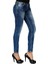 Cipo&Baxx CBW-0639 Beyaz Dikişli Mavi Jean Bayan Slim Fit Kot 4