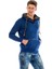 Cipo&Baxx C44200 Çift Kat Yaka Cepli Mavi Erkek Sweatshirt 4