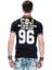 Cipo&Baxx CT381 West Coast Baskılı Polo Yaka Siyah Erkek Tişört 5
