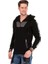 Cipo&Baxx CL311 Kapşonlu Yakası Fermuarlı Siyah Erkek Sweatshirt 1