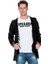 Cipo&Baxx CL295 Düz Siyah Cepli Erkek Uzun Sweatshirt Ceket 2