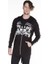 Cipo&Baxx CL239 Kurukafa Baskılı Uzun Siyah Motorcu Sweatjacket 4