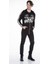 Cipo&Baxx CL239 Kurukafa Baskılı Uzun Siyah Motorcu Sweatjacket 5