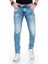 Cipo&Baxx CD445 Eskitilmiş Jean Slim Dar Mavi Erkek Kot Pantolon 1
