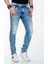 Cipo&Baxx CD445 Eskitilmiş Jean Slim Dar Mavi Erkek Kot Pantolon 3
