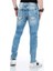 Cipo&Baxx CD445 Eskitilmiş Jean Slim Dar Mavi Erkek Kot Pantolon 5