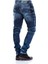 Cipo&Baxx CD286 Dekoratif Dikişli Yıkamalı Koyu Mavi Erkek Jeans 3