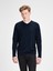 12137194 Ebasic Knit V-Neck Noos Lacivert 1