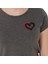 Kız Çocuk T-Shirt Kalp Nakışlı 2