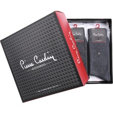Pierre Cardin Kışlık Termal Yünlü Erkek Çorap 12'li Paket Gri 503