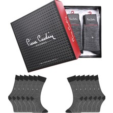 Pierre Cardin Kışlık Termal Yünlü Erkek Çorap 12'li Paket Antrasit 504