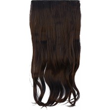 Takıştır 8339008 Isıya Dayanıklı Yarımay Çıt Çıt Saç - 4# - Çikolata Kahve - Dalgalı - 60 Cm - 110 Gr
