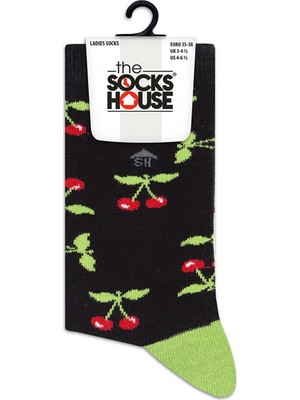 The Socks House Kiraz Desenli Çorap