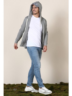 Jack & Jones Sweat Jjeholmen Zip Hood 12136884-Lgm