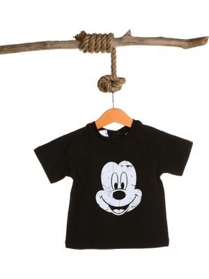 Disney Mickey Mouse Lisanslı Kulaklı Kısa Kol T-Shirt