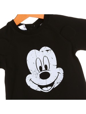 Disney Mickey Mouse Lisanslı Kulaklı Kısa Kol T-Shirt