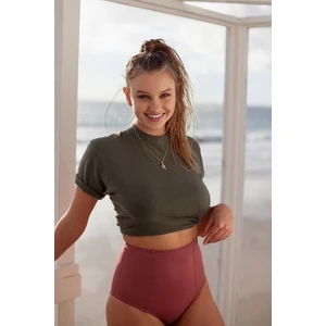 Pembe Yüksek Bel Bikini Alt