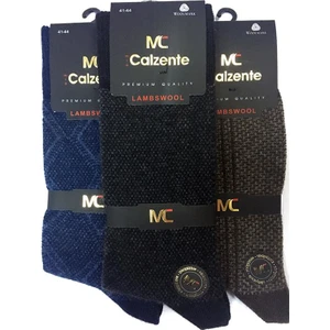 Mia Calzente 3 Adet Lambswool Yün Erkek Çorap