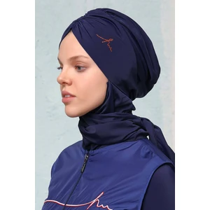 İmzalı Lacivert Büzgülü Deniz Bonesi