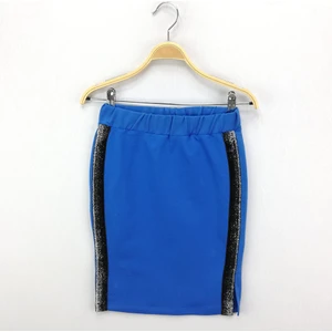 Kız Çocuk Etek Yanları Şerit - Mavi - 10 Yaş