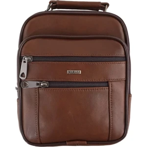 Deri Erkek El Çantası Büyük Boy - Kahve