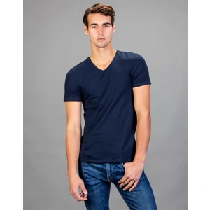 V Yaka Düz Kısa Kol Erkek T-Shirt