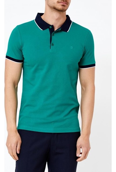 Adze Benetton Yeşil Erkek Basic Polo Yaka T-Shirt