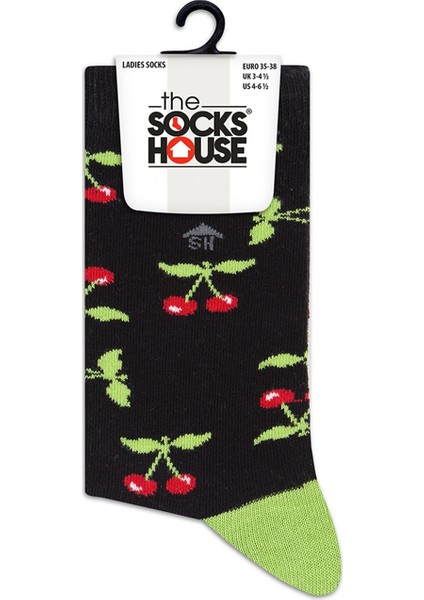 The Socks House Kiraz Desenli Çorap