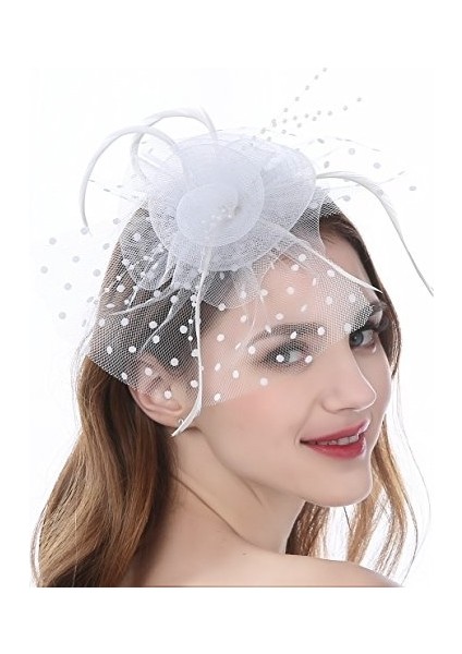 New Trend Nikah Düğün Şapkası Vualet Toka