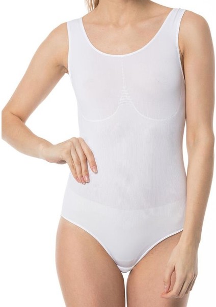 9004 Kadın Çitçitli Slip Body Beyaz