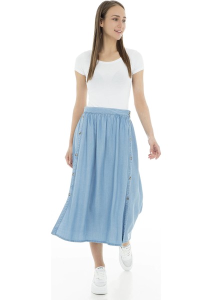 Vmmia Hr Button Summer Skirt Ga Kadın Etek 10209534