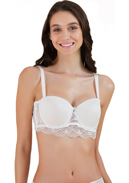 Bridal Straples Sütyen Ekru 41Su75201