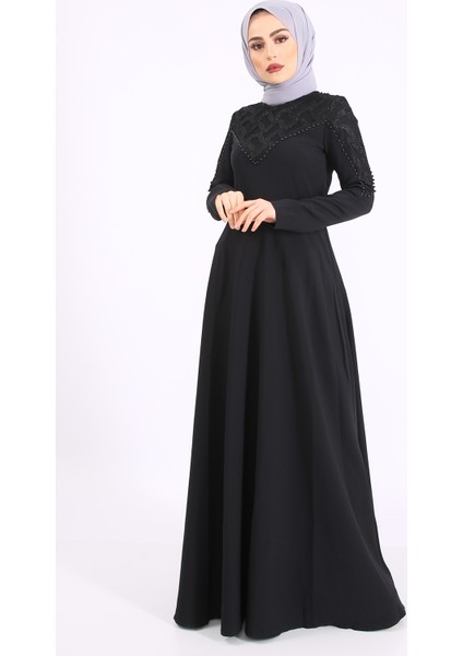 Abiye Elbise Siyah Laruj 60700010