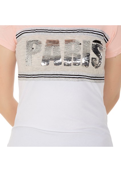 Kız Çocuk T-Shirt Paris Pul Nakış 10 Yaş K-128 fiyatları