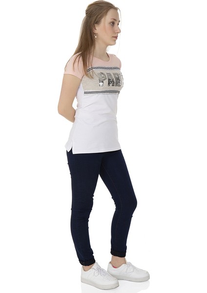 Kız Çocuk T-Shirt Paris Pul Nakış 10 Yaş K-128 fırsatları
