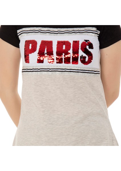 Kız Çocuk T-Shirt Paris Pul Nakış 10 Yaş K-128 fiyatları