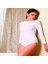 Kadın Beyaz Uzun Kollu Çıtçıtlı Body Zıbın 1