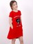 Kız Çocuk Elbise Keep Away Baskı Kırmızı 6 Yaş K-136 3