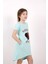 Kız Çocuk Elbise Keep Away Baskı Aqua 5 Yaş K-135 3