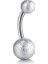 Gümüş Renk 8Mm Top Uçlu Çelik Muz Göbek Piercing P255A 1