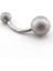 Gümüş Renk 8Mm Top Uçlu Çelik Muz Göbek Piercing P255A 2