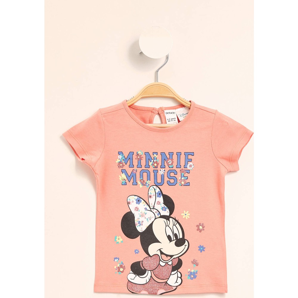 Defacto Kız Bebek Kız Bebek Minnie Mouse Baskılı Lisanslı