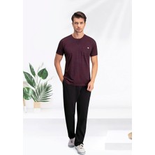 Arnetta Pockets Bordo Erkek Pijama Takımı
