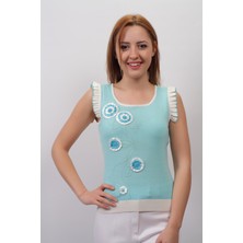 Sude Kadın Swarovski Taşlı Triko El İşi 7121