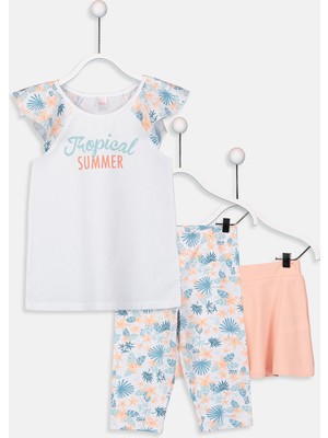 LC Waikiki Kız Çocuk Pijama Takımı Ve Etek