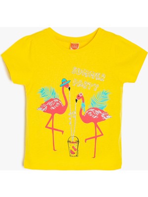 Koton Kız Bebek Yazılı Baskılı T-Shirt