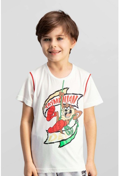 Looney Tunes Lisanslı Krem Erkek Çocuk T-Shirt